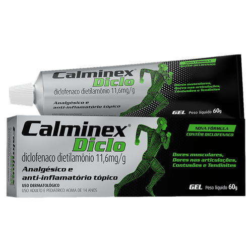 Gel Dermatológico Diclofenaco Calminex 11,6mg/g 60g