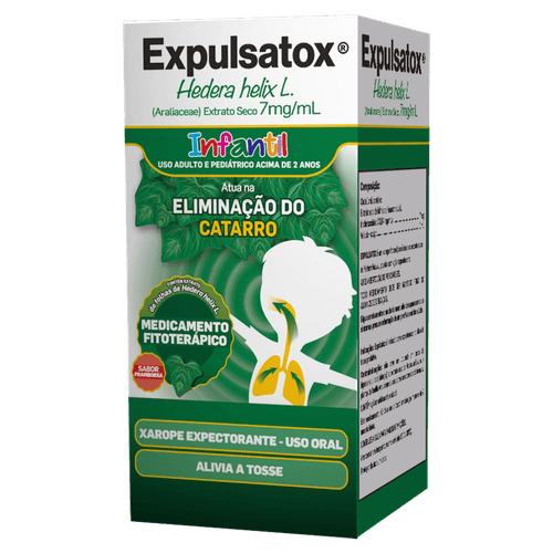 Expulsatox 7 mg/ml Genomma 100 ml Xarope Infantil Framboesa com Seringa Dosadora