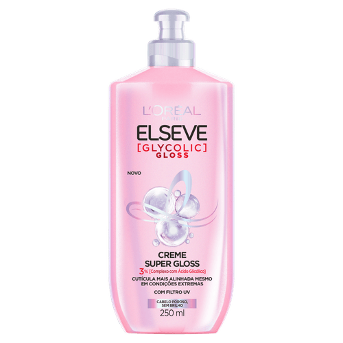 Creme Pentear Super Gloss L'oréal Paris Elseve Glycolic - 250ml