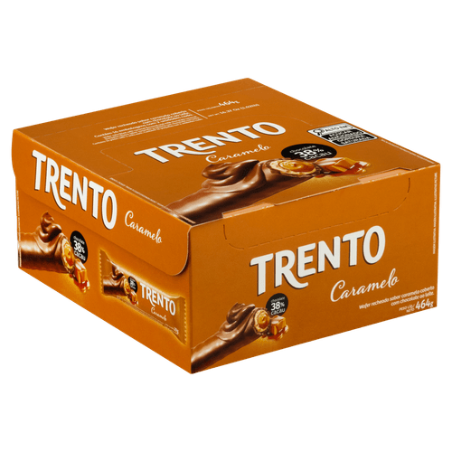 Wafer Trento Caramelo 29g Chocolate ao Leite 38% Cacau Peccin S A
