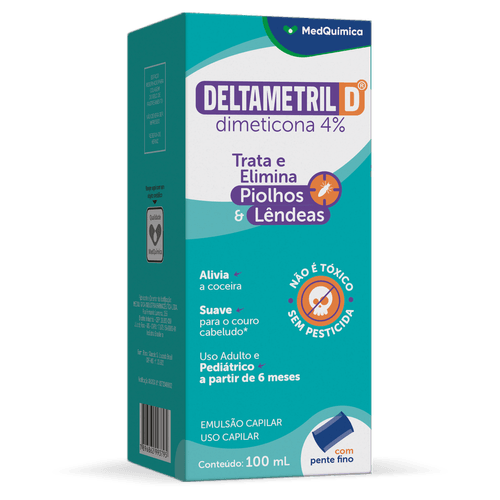Emulsão Deltametril D 4% MedQuímica 100ml + Pente Fino