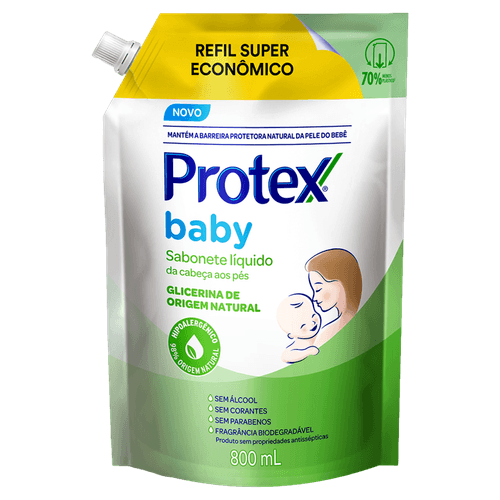 Sabonete Líquido Para Bebês Protex Baby Glicerina Natural 800ml