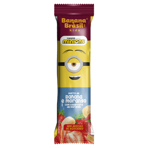 Barra de Frutas Banana Brasil Kids Minions Morango-22g