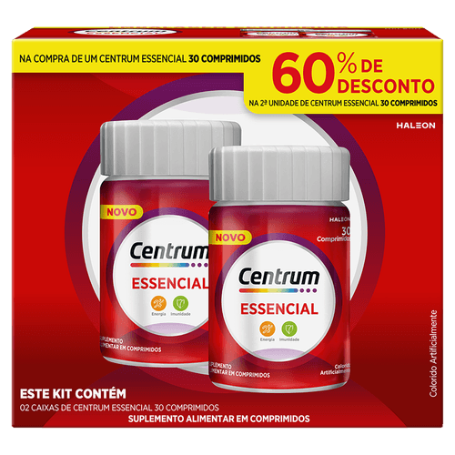 Suplemento Alimentar Centrum Essencial 2 Unidades 30 Comprimidos