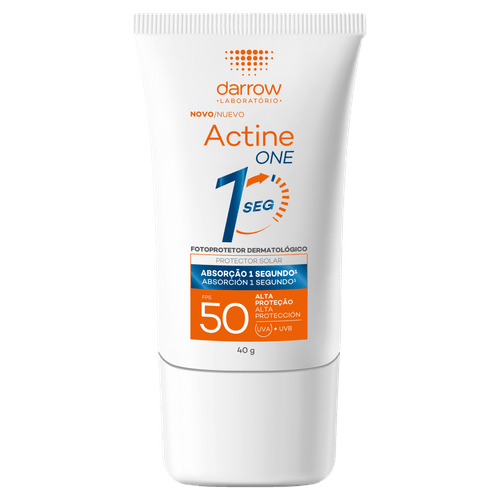 Protetor Solar FPS 50 Actine One Fluido Incolor 40g - Darrow