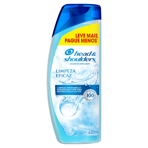 Shampoo Anticaspa Head & Shoulders Limpeza Eficaz - 650ml