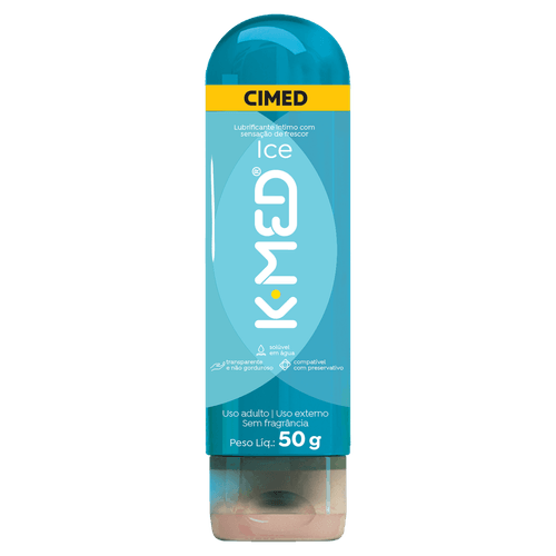 Lubrificante Íntimo Gel Ice sem Perfume K-Med Squeeze - 50g