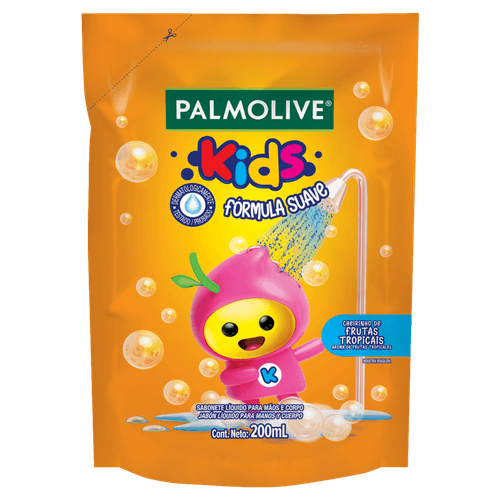 Sabonete Líquido Frutas Tropicais Palmolive Kids 200ml Refil