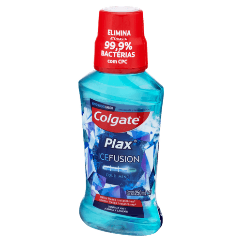 Enxaguante Bucal Plax Ice Fusion 250ml Cold Mint Sem Álcool Colgate