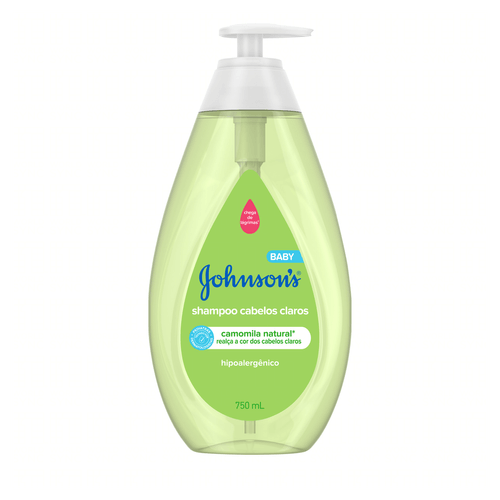 Shampoo bebê Cabelos Claros 750ml com Camomila Johnson's - Cuidado suave