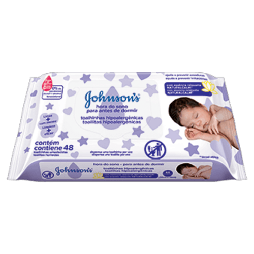 Lenços Umedecidos Johnsons Baby Hora do Sono 48 unidades