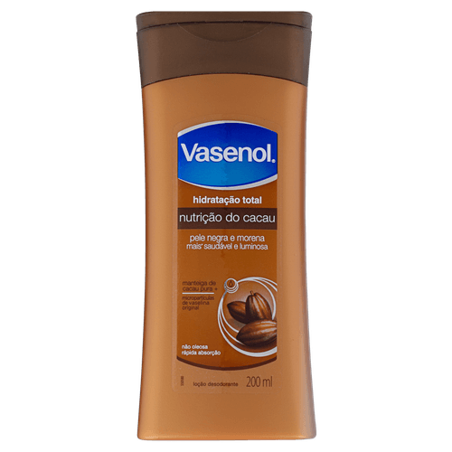 Loção Hidratante Corporal Tot Nutri Cacau 200ml Vasenol
