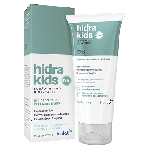 Loção Hidratante Infantil Hidra Kids D.A. Pele Sensível - 200g
