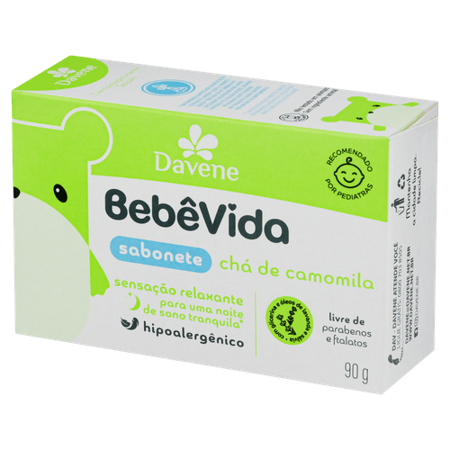 Sabonete bebê Bebê Vida 90g – Calêndula & Aveia, Hipoalergênico