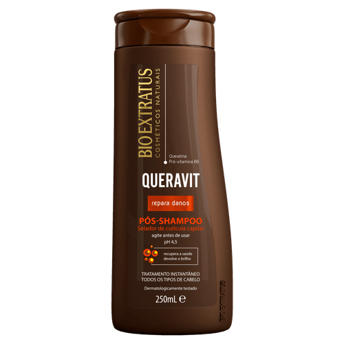 Pós-Shampoo Queravit 250ml para Cabelos Danificados Bio Extratus
