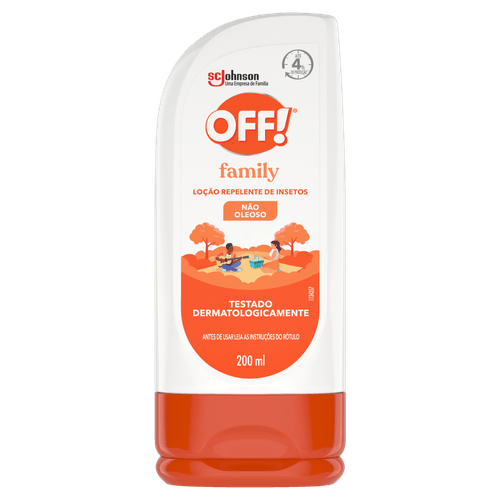 Repelente de Insetos Loção Hidratante Family 200ml Off