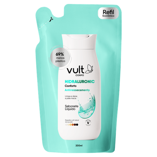 Sabonete Líquido Conforto Vult Corpo Hidraluronic Refil Econômico - 200ml