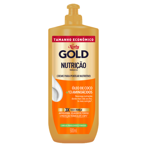 Creme para Pentear Nutritivo Niely Gold Nutrição Mágica - 500ml