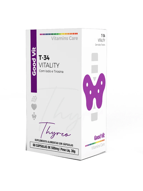 T-34 Vitality Thyreo C/60 Cápsulas - Good Vit