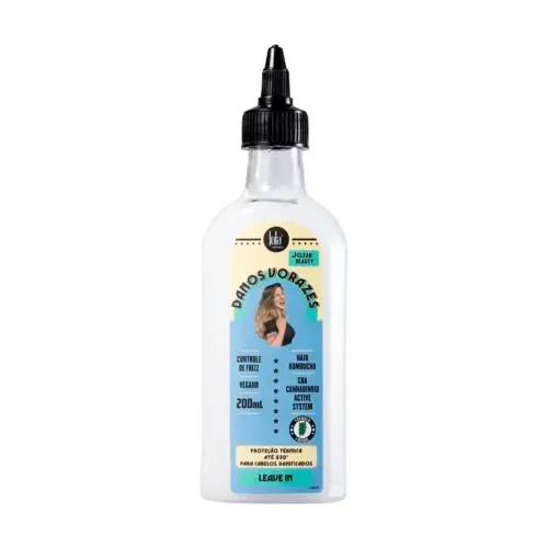 Lola Leave In Danos Vorazes Creme para Cabelo 200ml com Proteção Térmica e Reparação da Fibra