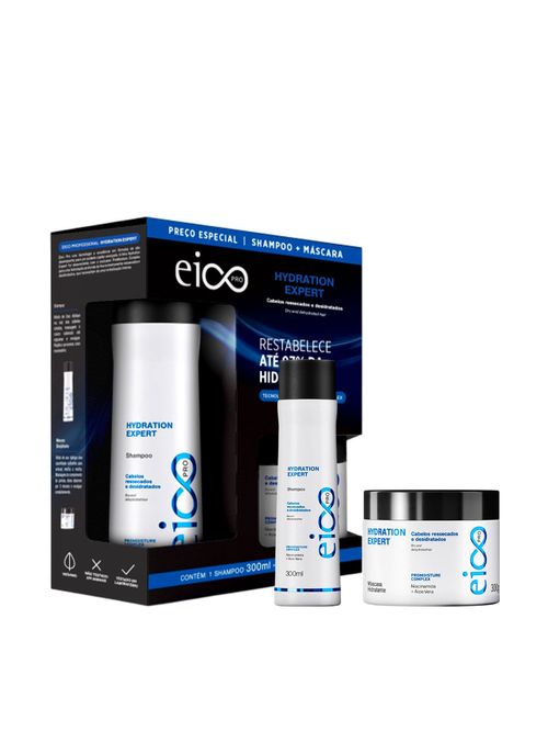 Kit Eico Pro Hydration Expert - Shampoo 300ml + Máscara 300g