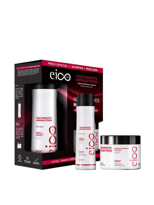 Kit Eico Pro Tratamento Obrigatório - Shampoo 300ml + Máscara 300g