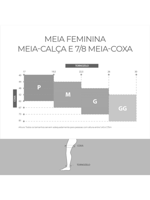 Meia Coxa 7/8 Attiva Alta Compressao 20-30 Fem Fechada Natural Escuro Tamanho G Cor NATURAL ESCURO G