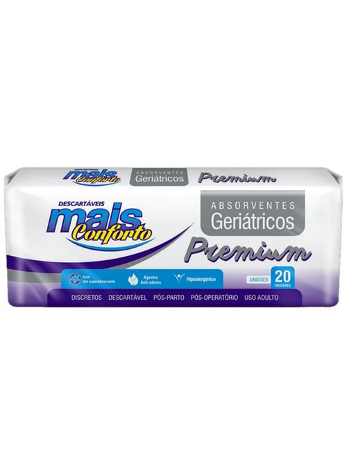 Absorvente Geriátrico Premium Mais Conforto - 20 unidades
