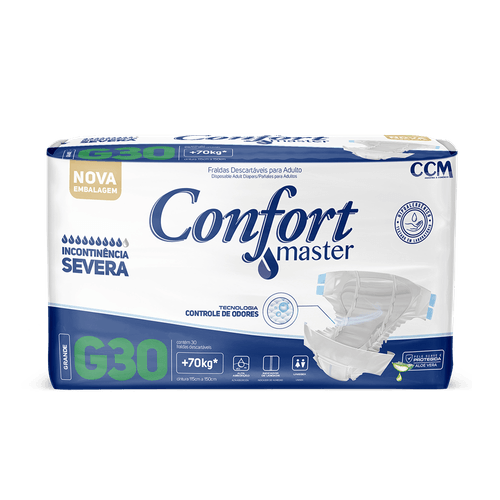 Fralda Geriátrica Confort Master G - 30 unidades