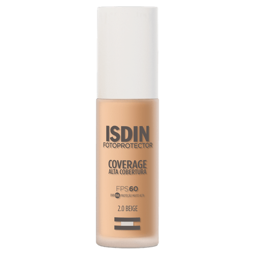 Protetor Solar Facial com Cor Isdin Fotoprotector Coverage FPS 60 Beige 2.0 30g