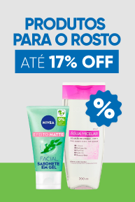 Cuidado rosto até 17% OFF